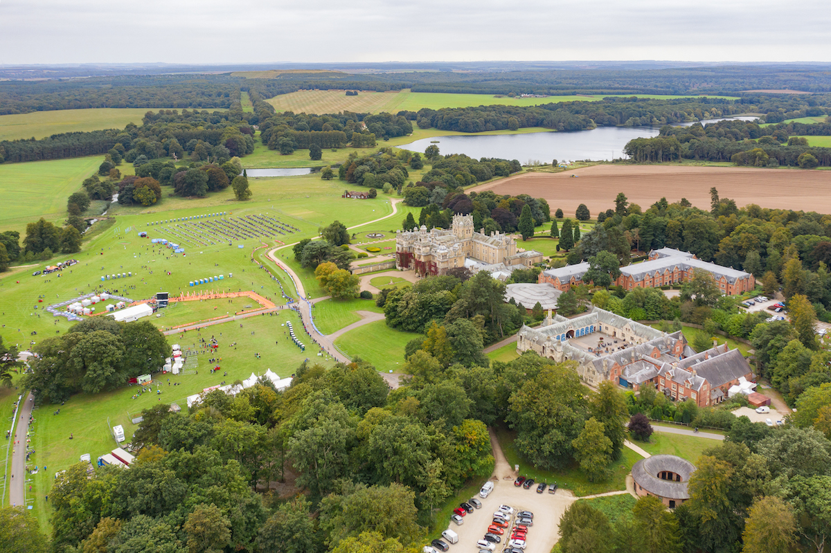 thoresby-park-outlaw-x-aerial-view An aerial view of Thoresby Park hosting the Outlaw X Triathlon