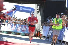 Jodie Swallow leads British domination at Ironman SA