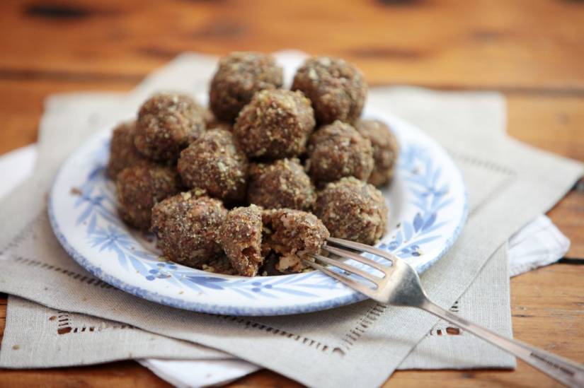 Four homemade energy balls