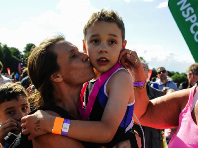 8-year-old Bailey steals the show at Castle Howard triathlon weekend