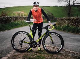 Up close with Jonny Brownlee’s bike; the Scott Foil