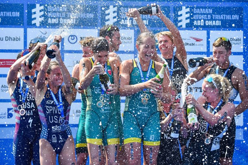 Aussies win Abu Dhabi mixed relay as Britain finish seventh