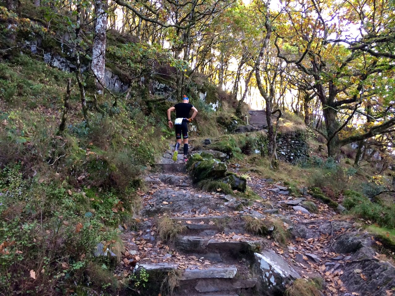Luke Tyburski running at the Double Brutal Extreme Triathlon