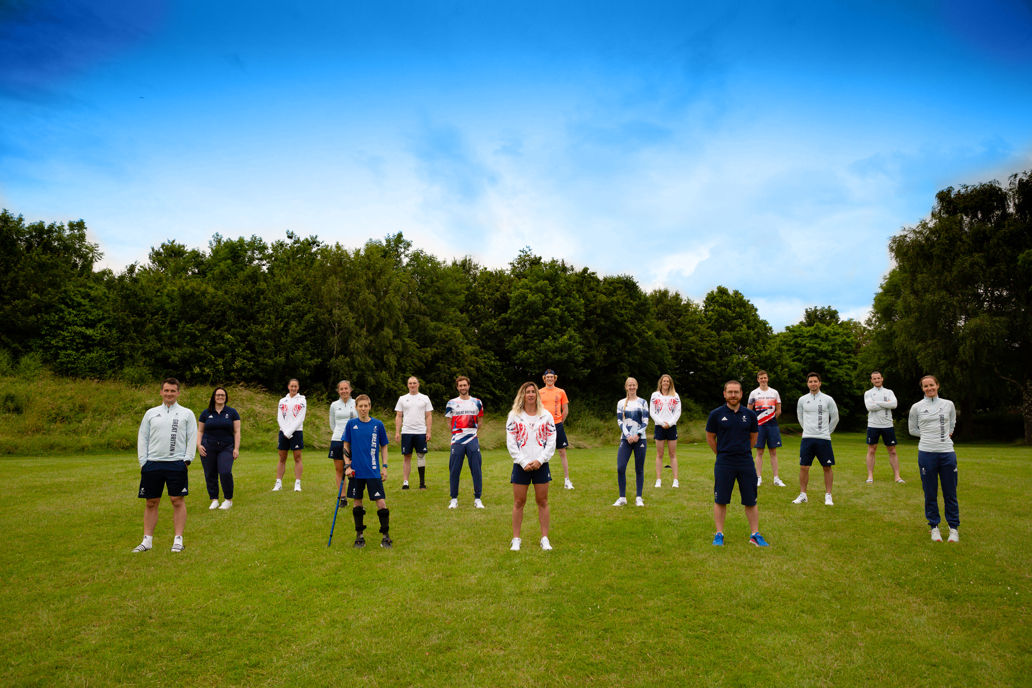 image008 The British paratri team, led by head coach Jonny Riall, far left, prior to the 2020 Tokyo Paralympic Games