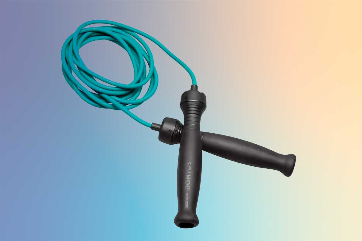 Blue skipping rope