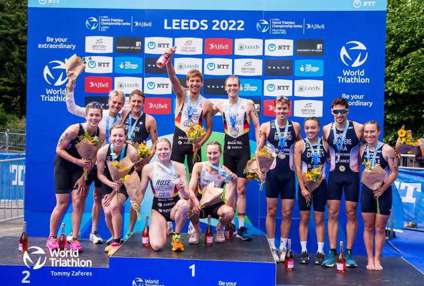 Team GB take WTCS mixed relay silver in Leeds