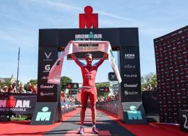Alistair Brownlee and Kat Matthews win first Ironman 70.3 Swansea
