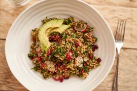 Bulgar wheat and quinoa salad