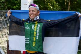 Estonian triathlete breaks world long-distance record