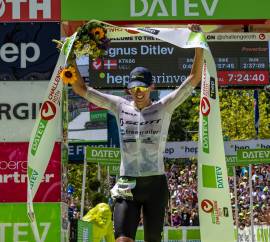 Magnus Ditlev smashes course record in Challenge Roth