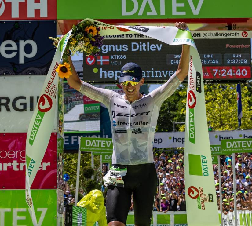Magnus Ditlev smashes course record in Challenge Roth
