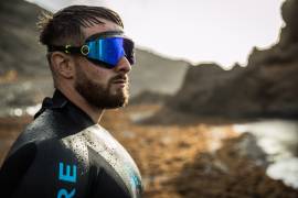 How can a swim mask help in open water?