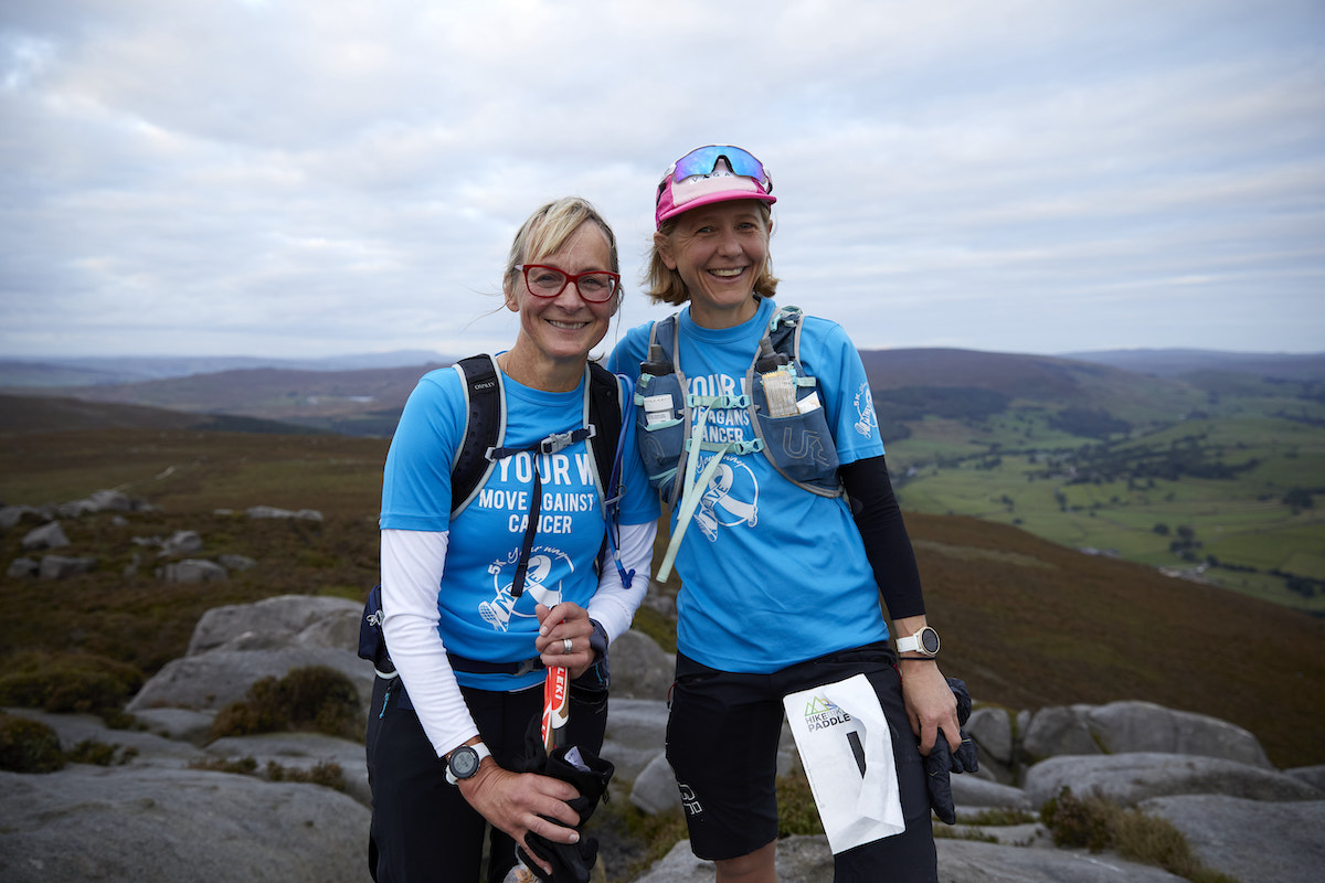 2022.09_YAT.HBP Louise Minchin poses with Lucy Gossage for Hike/Bike/Paddle in the Yorkshire Dales