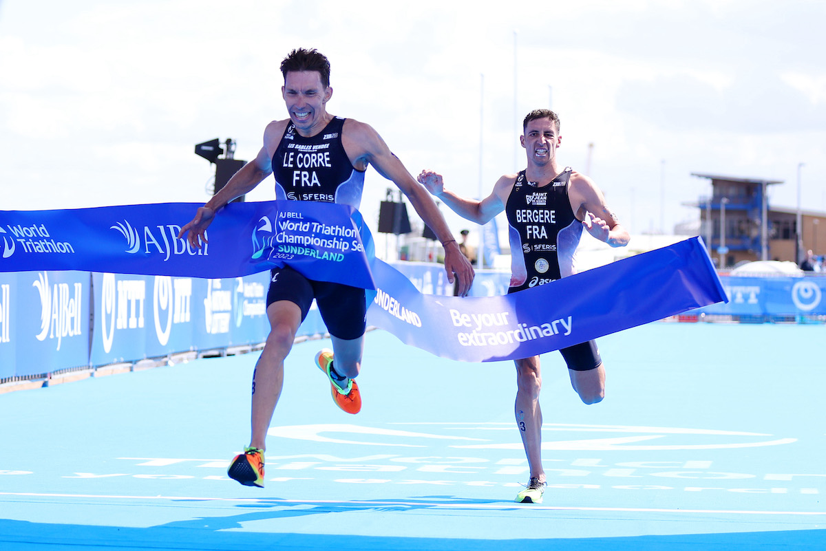 World Triathlon Series - Sunderland Pierre Le Corre winning WTCS Sunderland