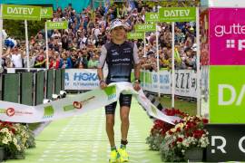 Anne Haug and Magnus Ditlev break world long-distance triathlon records
