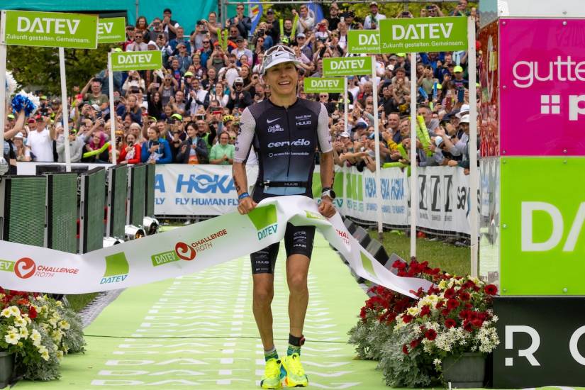 Anne Haug and Magnus Ditlev break world long-distance triathlon records
