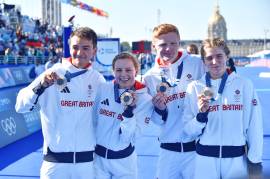 Paris triathlon: GB quartet proud of Olympic bronze