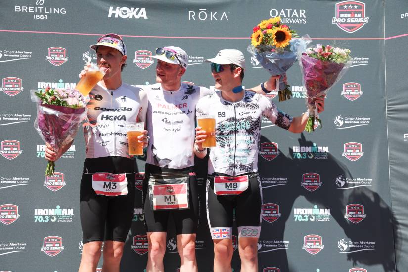 Kat Matthews and Harry Palmer bag British double at first Pro Series Ironman 70.3 Swansea