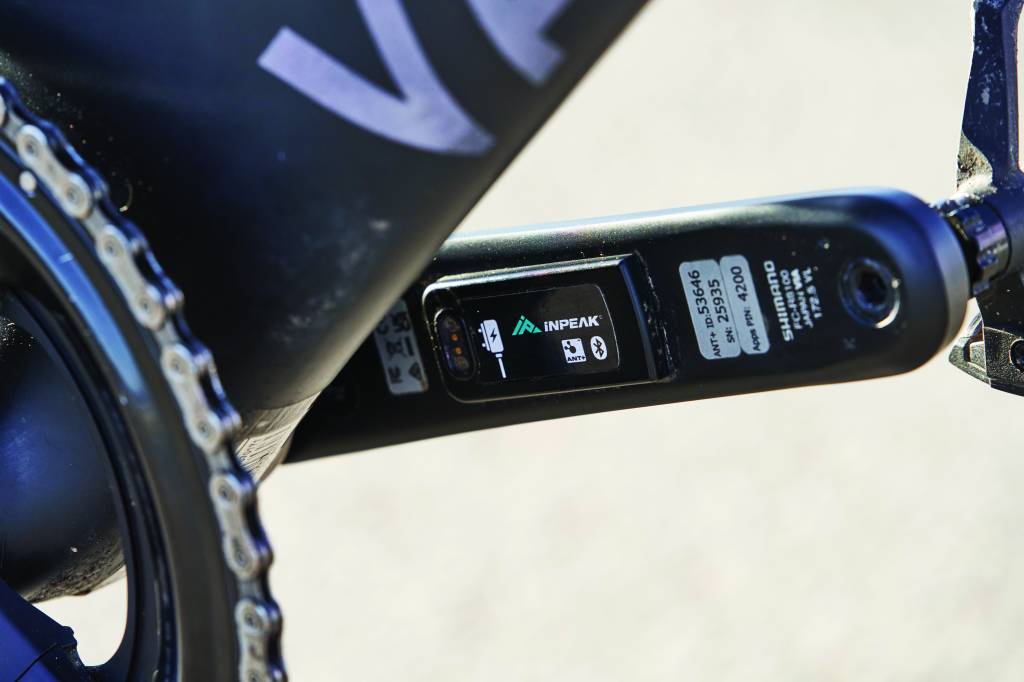 Crank-based power meter on triathlon bike