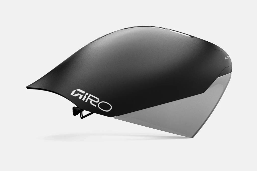 Side-on product image of black aero helmet