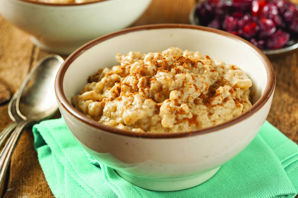 Homemade Healthy Rice Pudding with Brown Cinnamon