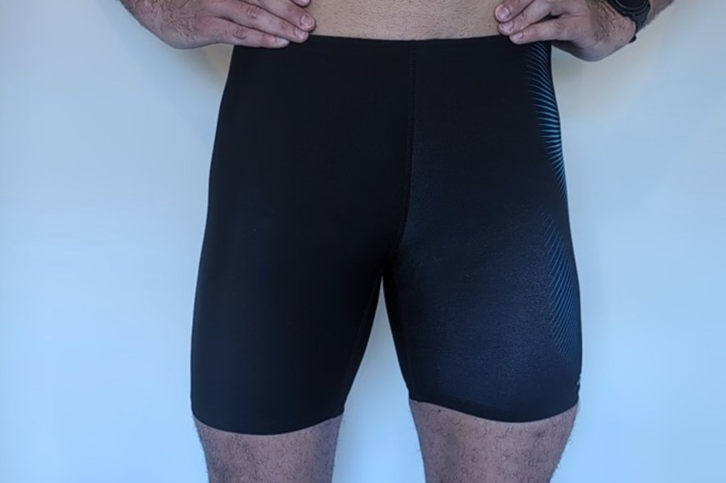 Man wearing black swim jammer