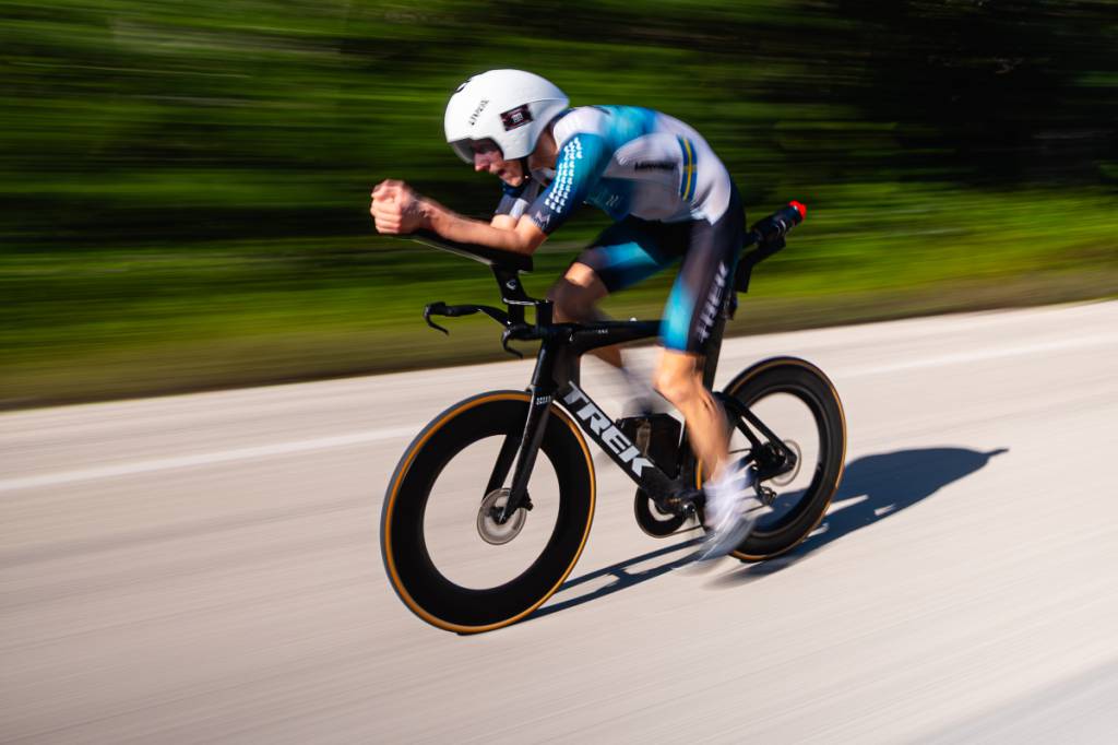 Male cycling racing Ironman Cozumel bike leg