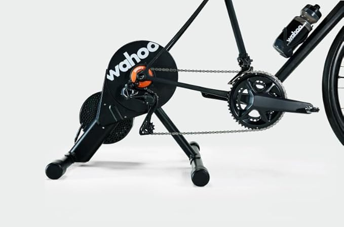 Wahoo Kickr Core mounted to bike and Zwift Cog