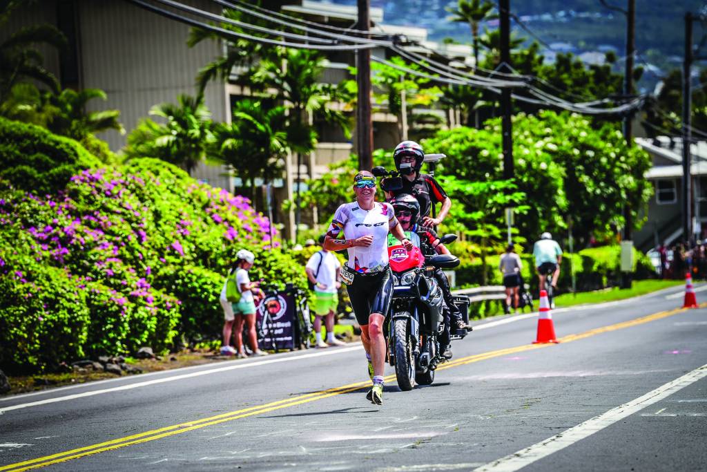 Solveig Lovseth runs at the 2025 Ironman World Championships