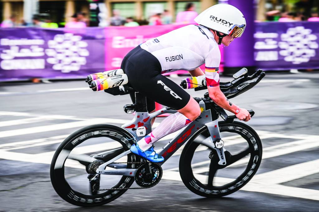 Solveig Lovseth during the bike at the 2025 Ironman World Championships