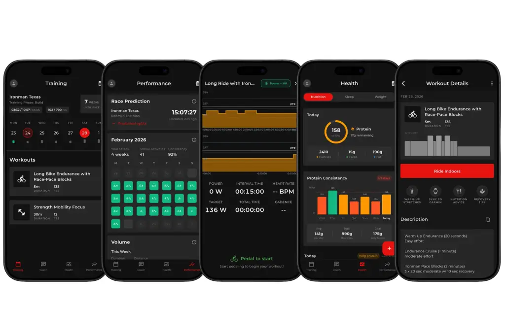 Transition triathlon training app