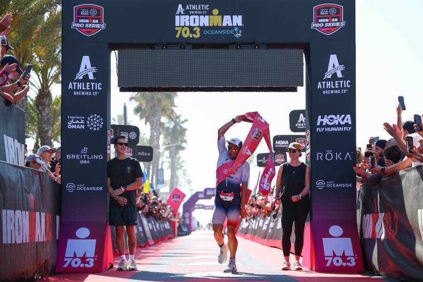“I had to work hard for it today!” Kristian Blummenfelt keeps up winning form at Ironman 70.3 Oceanside, while Taylor Knibb bags the women’s title