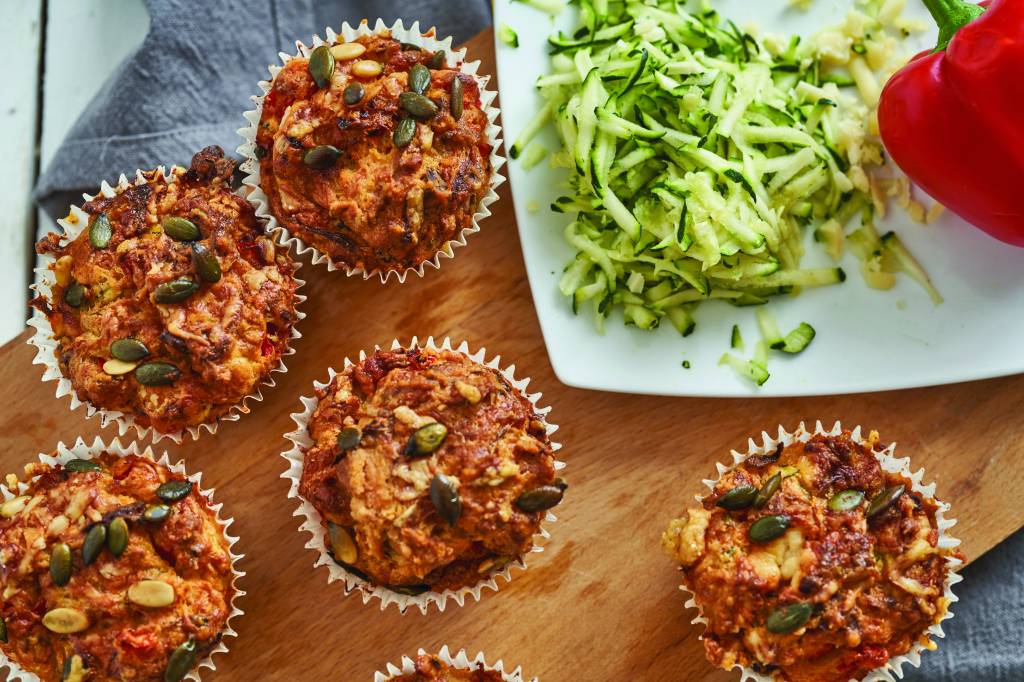 Cheesy Chorizo & Courgette Muffins