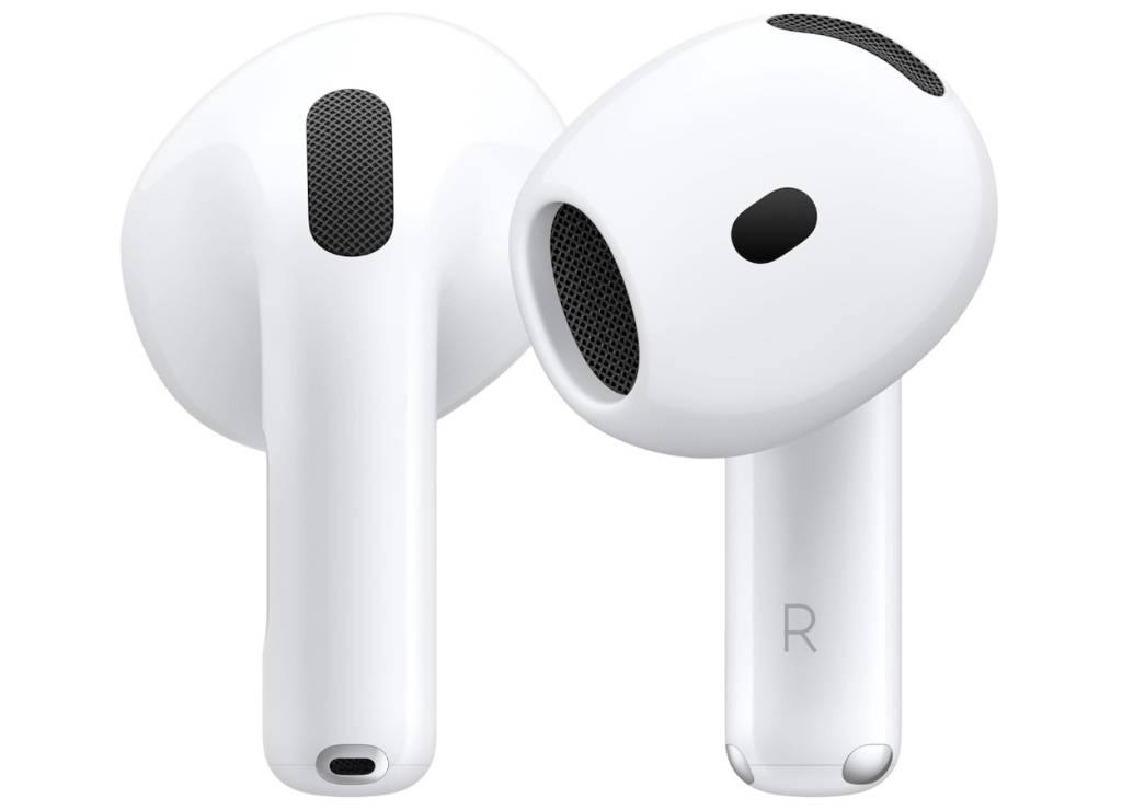 product shot of apple airpods 4 wireless earbuds