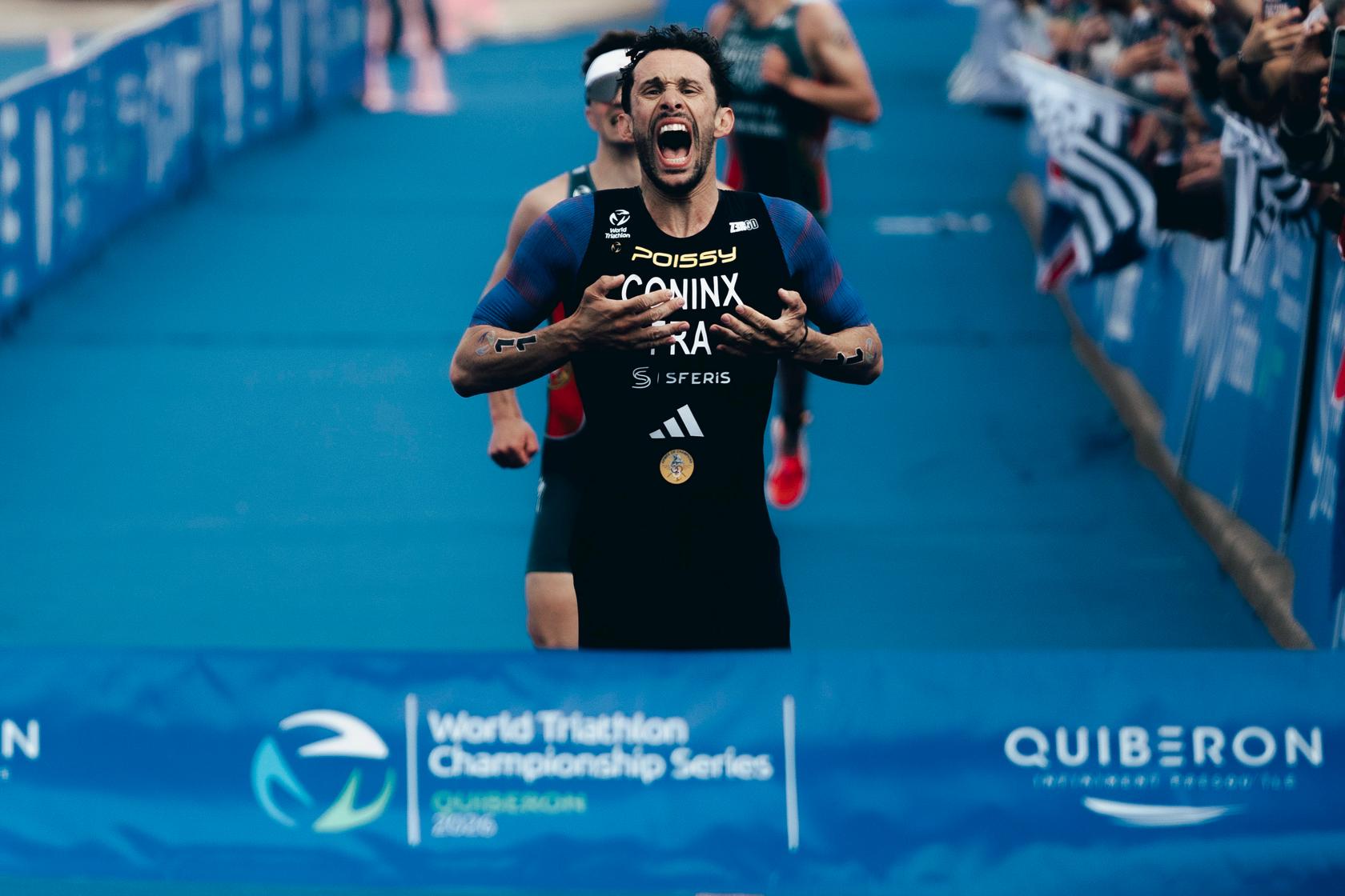 Dorian Coninx the toast of Quiberon with WTCS win