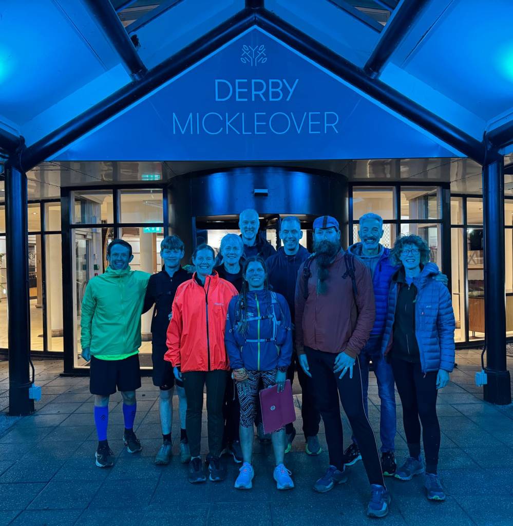 Laura Massey-Pugh with those who came to support her during her 40/40 challenge