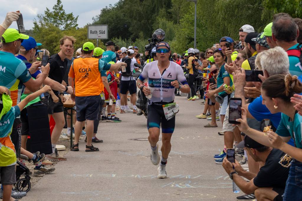Kristian Blummenfelt on the charge on the marathon. Pic credit: Challenge Roth